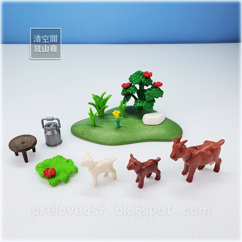 Playmobil 4499 摩比 山羊放牧 牧場 二手 絕版〈清空間放山雞〉-細節圖2