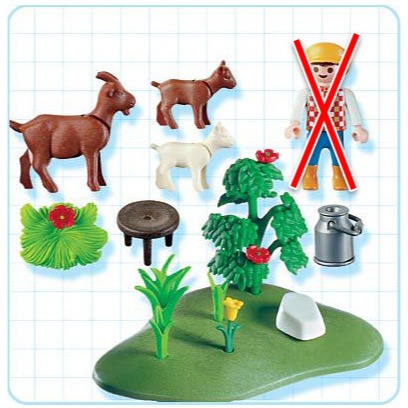 Playmobil 4499 摩比 山羊放牧 牧場 二手 絕版〈清空間放山雞〉-細節圖7