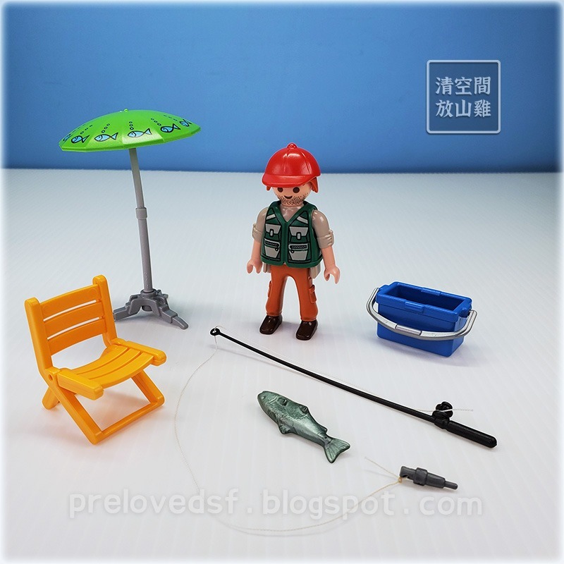 Playmobil 4779 6816 摩比 釣魚 釣客 池塘 動物 二手有盒〈清空間放山雞〉-細節圖2