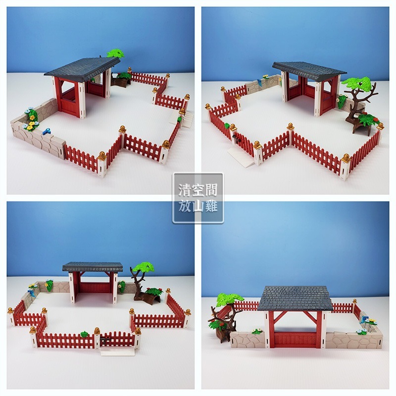 Playmobil 5531 摩比 動物戶外護理站 圍欄 馬廄 二手無盒 絕版〈清空間放山雞〉-細節圖2