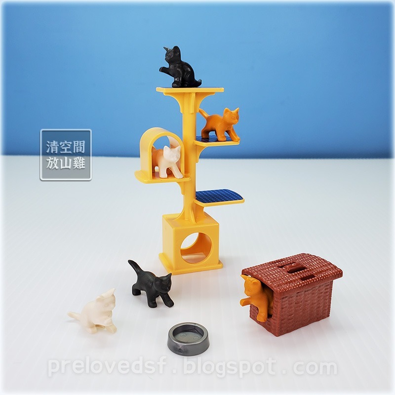 Playmobil 4347 5535 摩比 貓咪 貓跳台 貓籠 貓窩 貓奴 二手有盒〈清空間放山雞〉-細節圖2