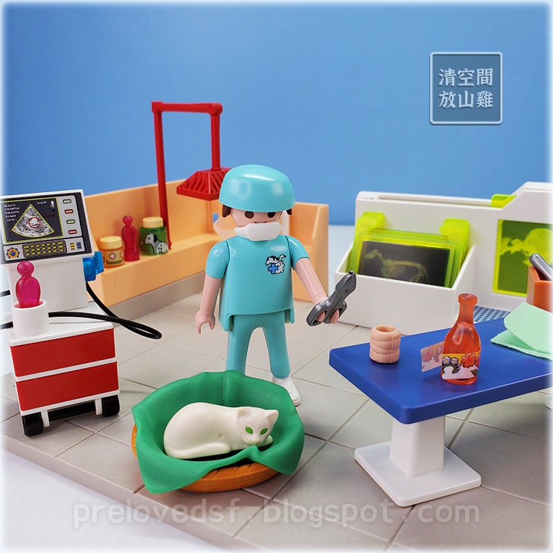 Playmobil 5530 摩比 獸醫寵物檢查室 動物醫院診所 二手有盒 絕版〈清空間放山雞〉-細節圖4
