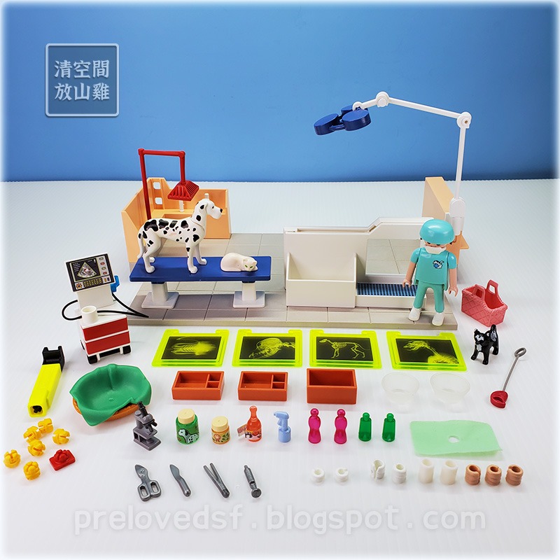 Playmobil 5530 摩比 獸醫寵物檢查室 動物醫院診所 二手有盒 絕版〈清空間放山雞〉-細節圖7
