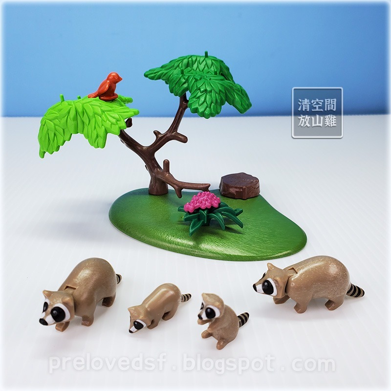 Playmobil 3226 6317 摩比 臭鼬 蛇 浣熊家族 二手 絕版〈清空間放山雞〉-細節圖5