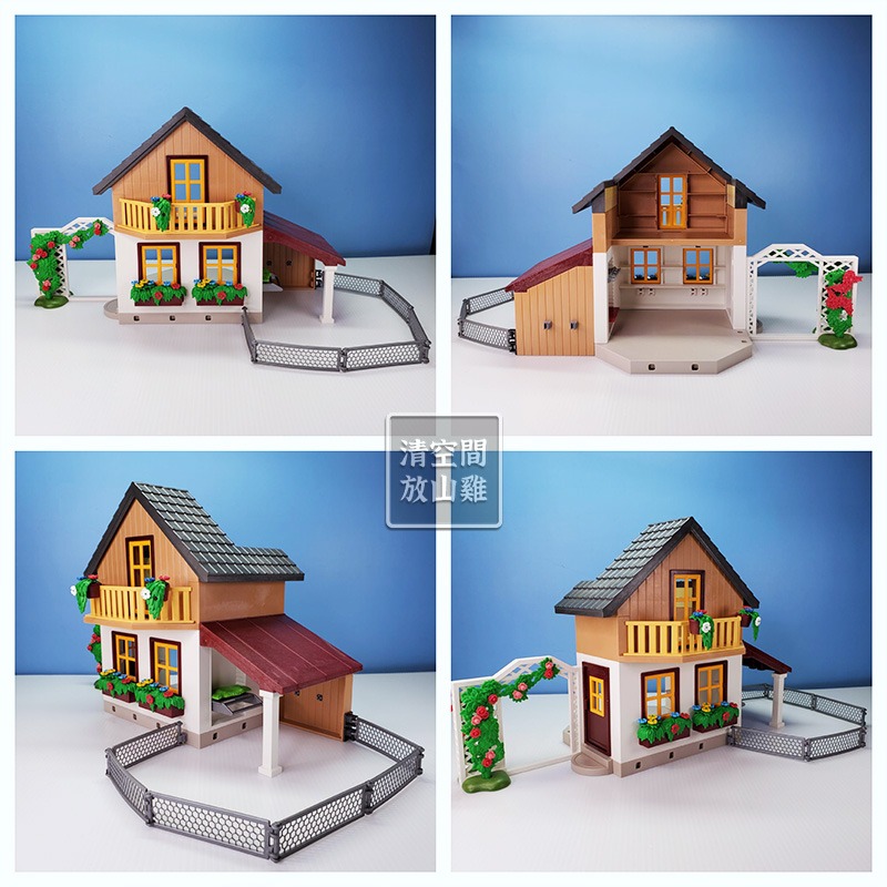 Playmobil 5120 場景建物下單區 摩比 農舍 農場 鄉村小屋  二手無盒 絕版〈清空間放山雞〉-細節圖2