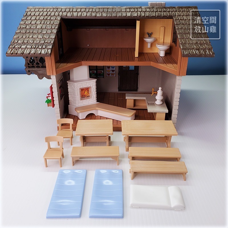 Playmobil 5422 摩比 山中小屋 高山木屋 阿爾卑斯山 二手無盒 絕版〈清空間放山雞〉-細節圖6