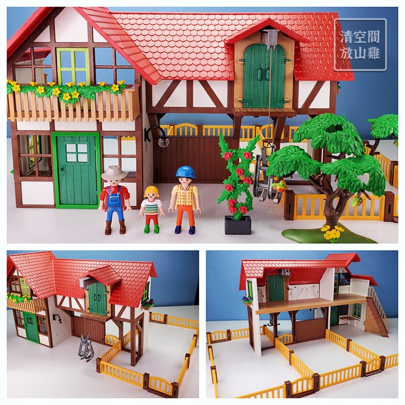 Playmobil 6120 場景建物下單區 摩比 農場 圍欄 二手無盒 絕版〈清空間放山雞〉-細節圖2