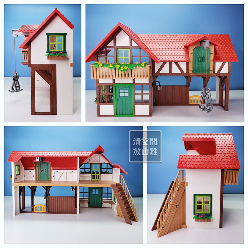 Playmobil 6120 場景建物下單區 摩比 農場 圍欄 二手無盒 絕版〈清空間放山雞〉-細節圖3