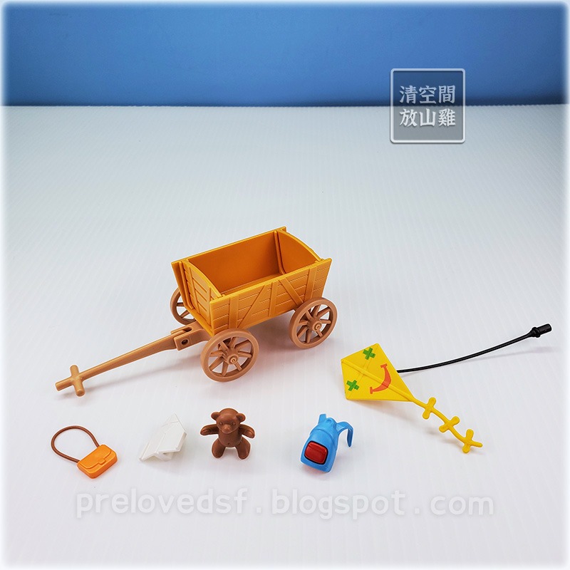 Playmobil 6438 6439 摩比 兒童生日派對 媽媽 小孩 手拉車 風箏 二手無盒〈清空間放山雞〉-細節圖8