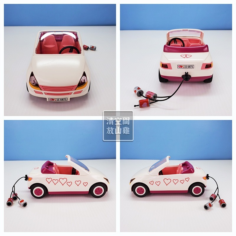 Playmobil 6871 摩比 婚禮慶典 新郎新娘 禮車 蛋糕 捧花 二手有盒 絕版〈清空間放山雞〉-細節圖4