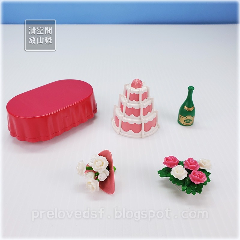 Playmobil 6871 摩比 婚禮慶典 新郎新娘 禮車 蛋糕 捧花 二手有盒 絕版〈清空間放山雞〉-細節圖6