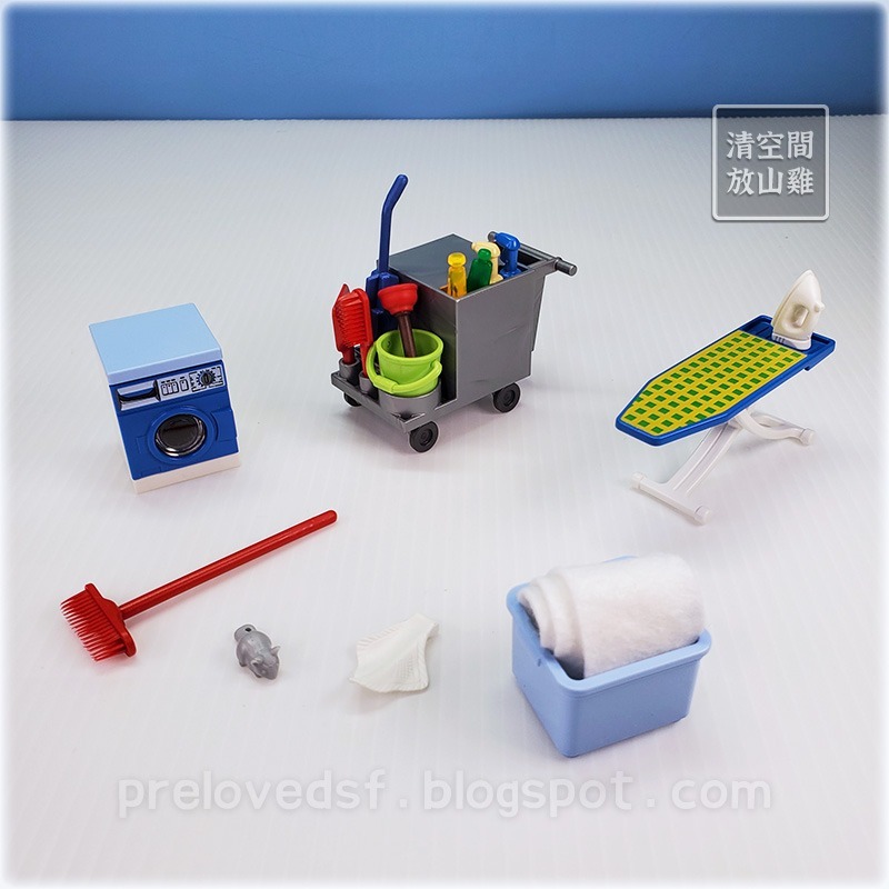 Playmobil 5271 5317 摩比 家務服務 家事打掃 維多利亞廚房 二手 絕版〈清空間放山雞〉-細節圖2