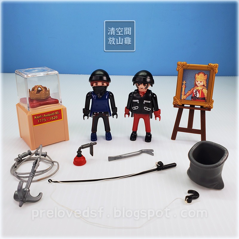 Playmobil 4265 摩比 珠寶竊賊 名畫 博物館 皇冠 二手有盒 絕版〈清空間放山雞〉-細節圖2