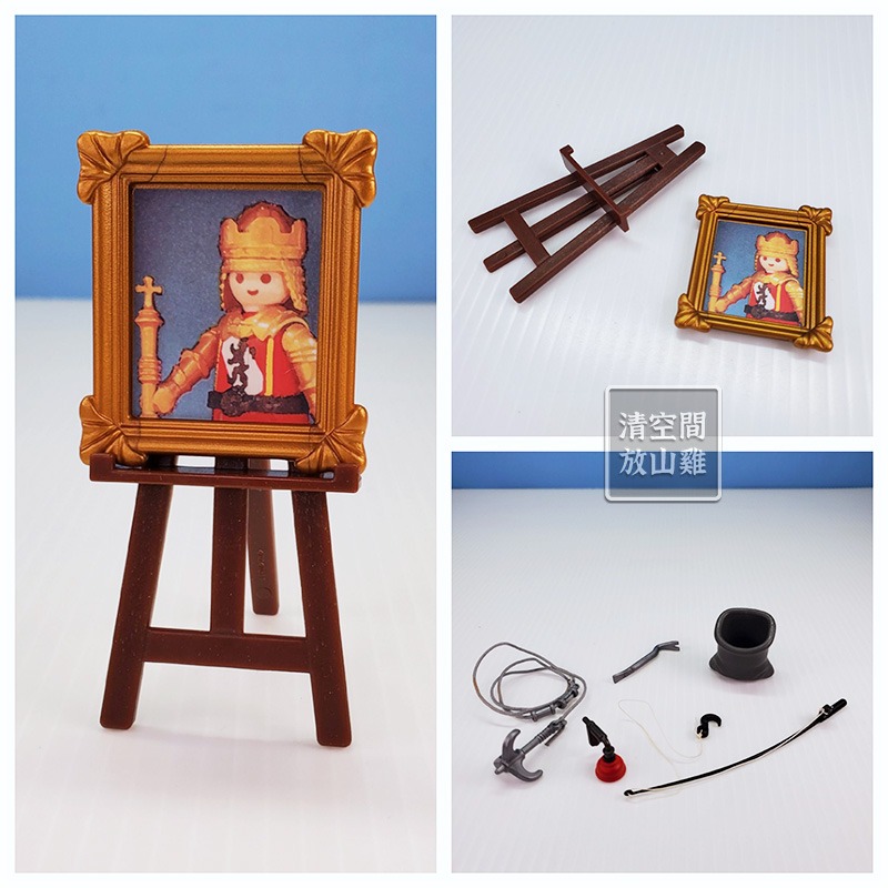 Playmobil 4265 摩比 珠寶竊賊 名畫 博物館 皇冠 二手有盒 絕版〈清空間放山雞〉-細節圖5