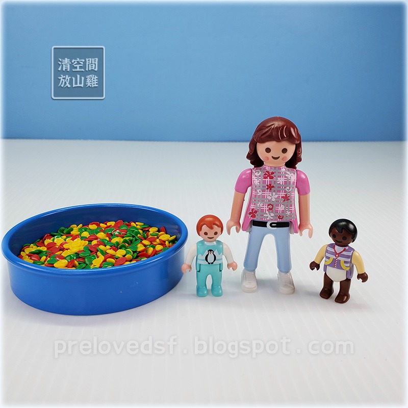 Playmobil 5268 5572 摩比 飯店商店 紀念品販賣部 球池 媽媽寶寶 二手有盒 絕版〈清空間放山雞〉-細節圖7