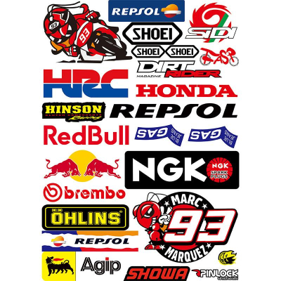 🔰RON愛改精品🔰 MotoGP 贊助商貼紙 Red Bull 本田 93 車貼 防水貼紙 車身貼紙 (現貨24H出貨)