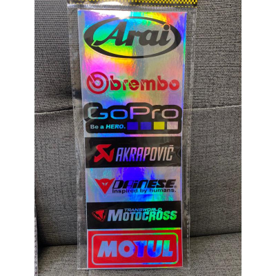 🔰 RON 愛改精品 🔰反光 防水彩色貼紙 MotoGP 贊助商貼紙 雷射貼紙 車身貼紙 NGK BREMBO ARAI