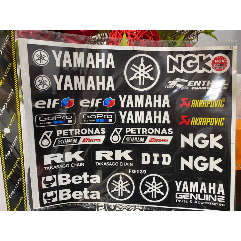 🔰RON愛改精品🔰 YAMAHA系列 音叉 贊助商 防水反光貼紙 安全帽貼紙 車身貼紙  (24H快速出貨)-細節圖2