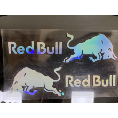 🔰RON愛改精品🔰紅牛 Red Bull 左右一組車貼 七彩雷射貼 電動車 機車 重機 反光防水貼紙 (現貨24H出貨)