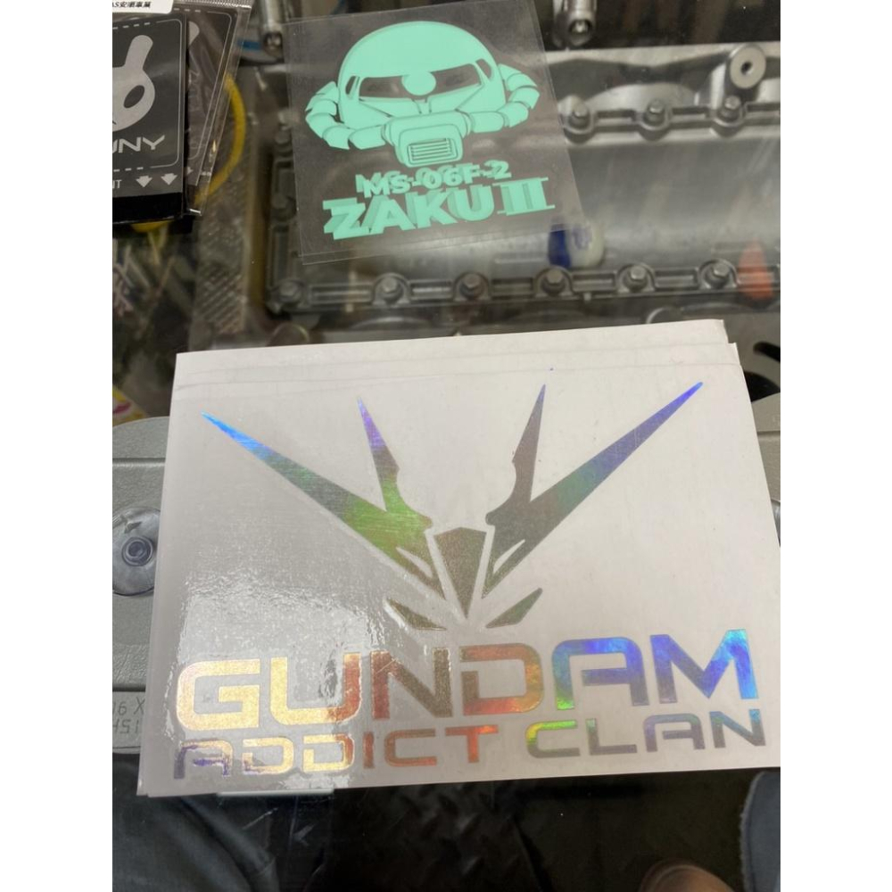 🔰RON愛改精品🔰 現貨 GUNDAM機動戰士 雷射 反光 防水 車貼 前擋貼 玻璃貼 NMAX BWS KRV-細節圖2