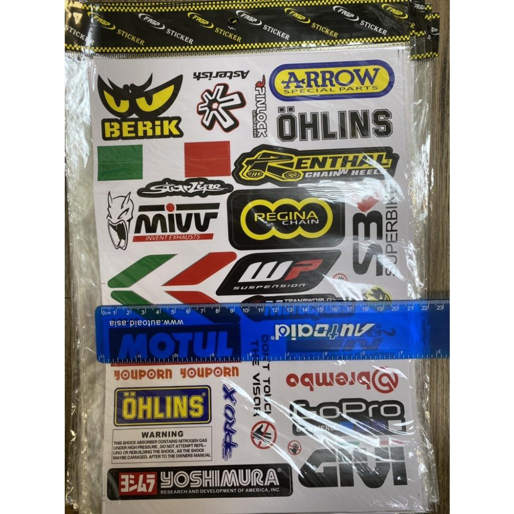 🔰RON愛改精品🔰 MotoGP 贊助商貼紙 防水貼紙 安全帽貼紙 車身貼紙 GOPRO Ohlins(24H快速出貨)-細節圖4