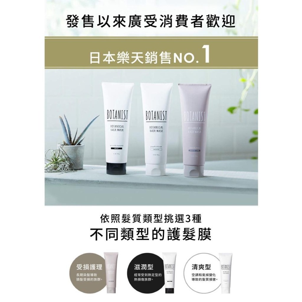 BOTANIST 植物性護髮膜 165g-細節圖3