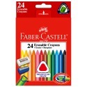 ｜買到吃手手｜輝柏 無毒 三角擦擦蠟筆 12/24色 蠟筆 Faber-Castell-規格圖1