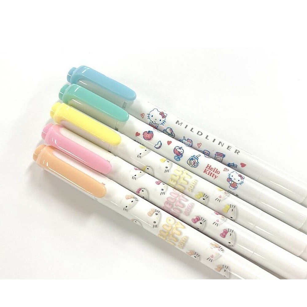 ｜買到吃手手｜斑馬【限量】 WKT7 HELLO KITTY 50週年 雙頭柔性螢光筆 MINDLINER ZEBRA-細節圖3