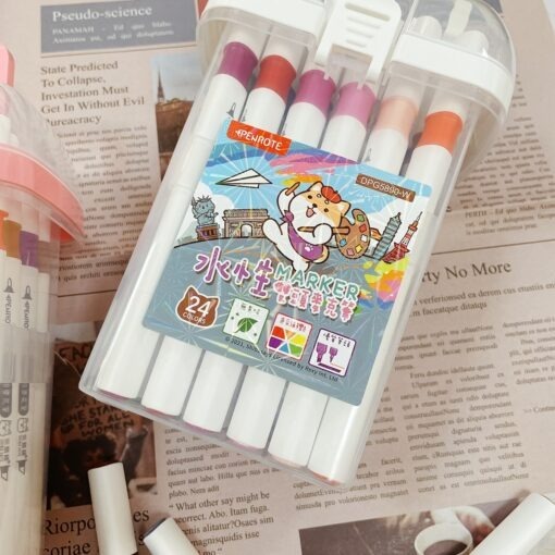 ｜買到吃手手｜筆樂 柴語錄 24色 水性 雙頭麥克筆 DPG5890 PENROTE-細節圖7