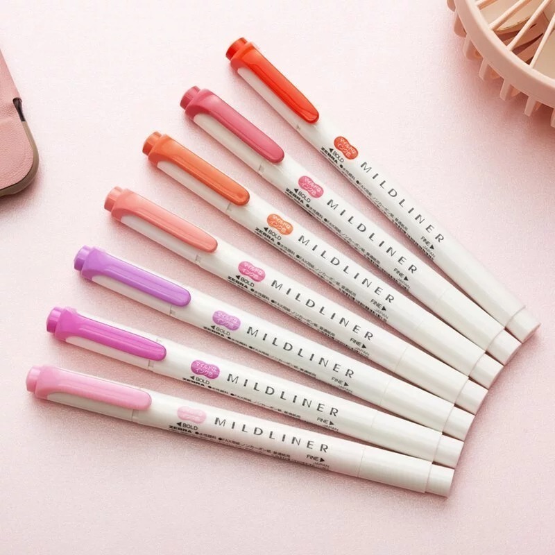 ｜買到吃手手｜【新色上市】斑馬 ZEBRA WKT7 雙頭柔性螢光筆 MILDLINER 螢光筆 柔色螢光筆-細節圖3