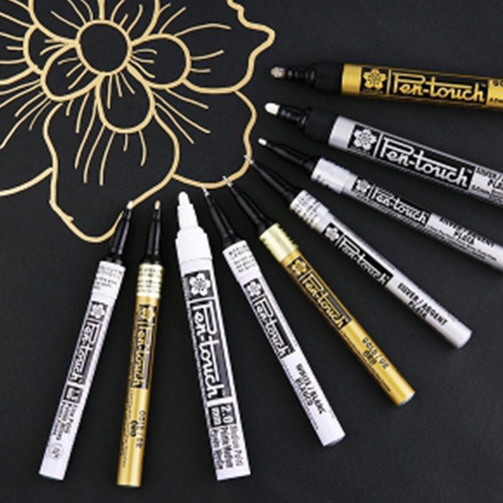 ｜買到吃手手｜櫻花 SAKURA 油漆筆 PSKA-0.7/PMKA-1.0/PFKA-2.0 金銀白 三色-細節圖2