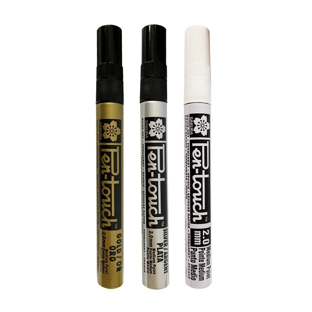 ｜買到吃手手｜櫻花 SAKURA 油漆筆 PSKA-0.7/PMKA-1.0/PFKA-2.0 金銀白 三色-細節圖5
