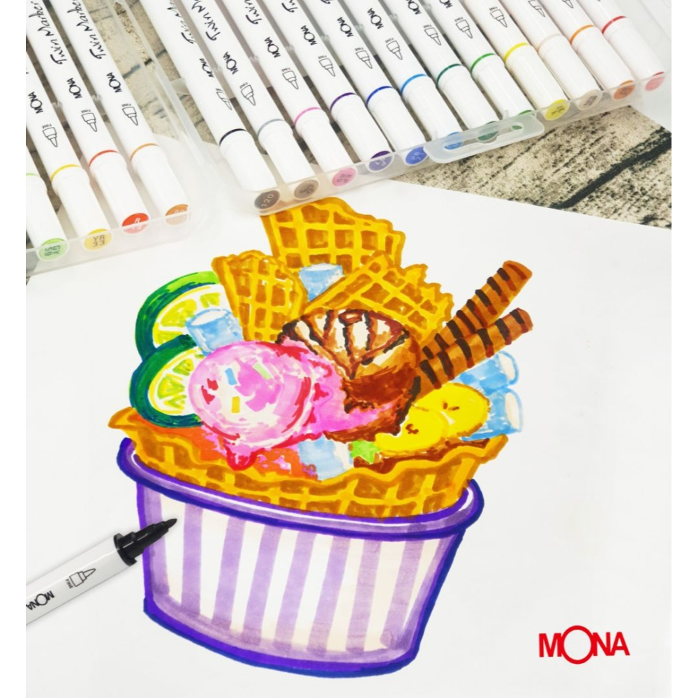 ｜買到吃手手｜蒙納 MONA 6700 酒精雙頭麥克筆 12色/24色/36色-細節圖8