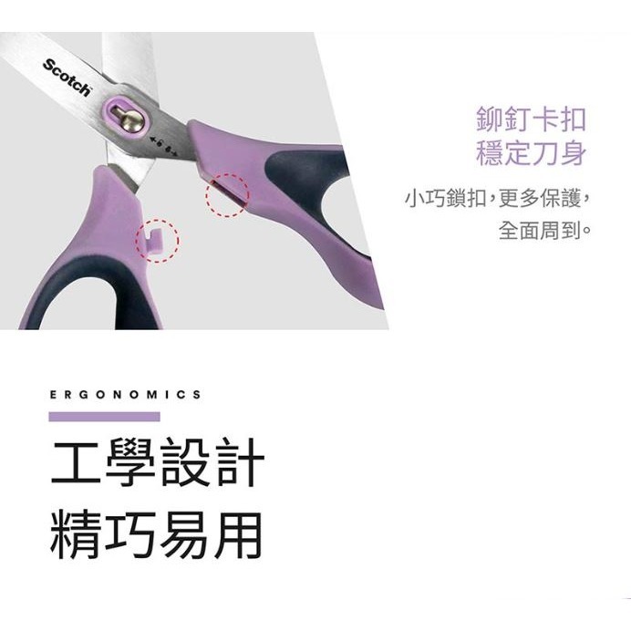 ｜買到吃手手｜3M 2合1開箱剪刀 SS-U-N7/8 不沾膠  SS-U-P7/8 不鏽鋼 SS-U-T7/8鈦金屬-細節圖7