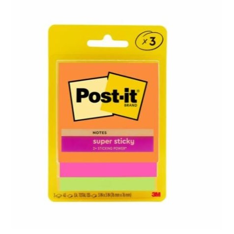 ｜買到吃手手｜3M 3321 3色狠黏利貼 便利貼 76x76mm Post-it®-細節圖2