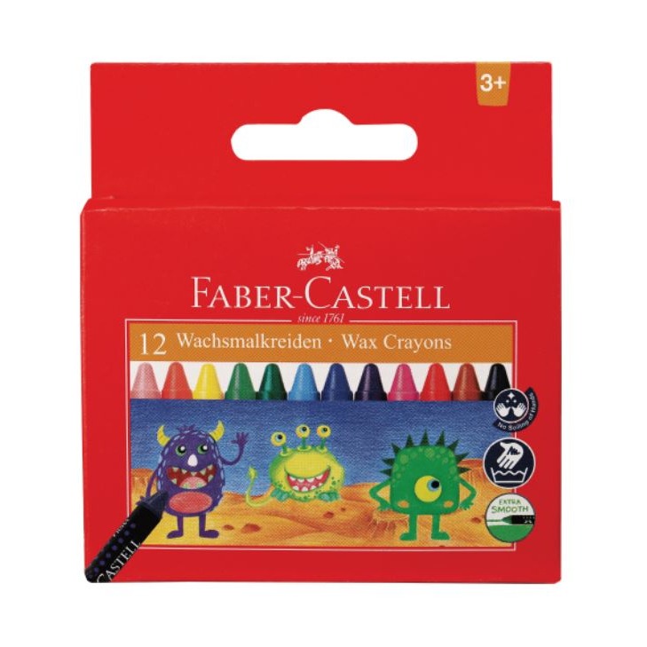 ｜買到吃手手｜輝柏 大眼星球 無毒蠟筆 12色/16色 120043/120050 蠟筆 Faber-Castell-規格圖4