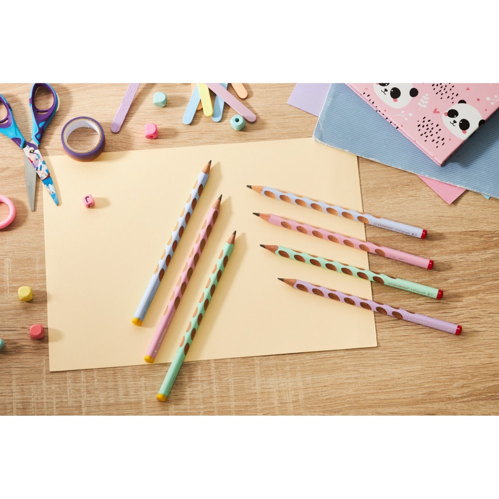 ｜買到吃手手｜德國 天鵝 SATBILO 粉彩洞洞鉛筆HB 左手/右手 鉛筆-細節圖3