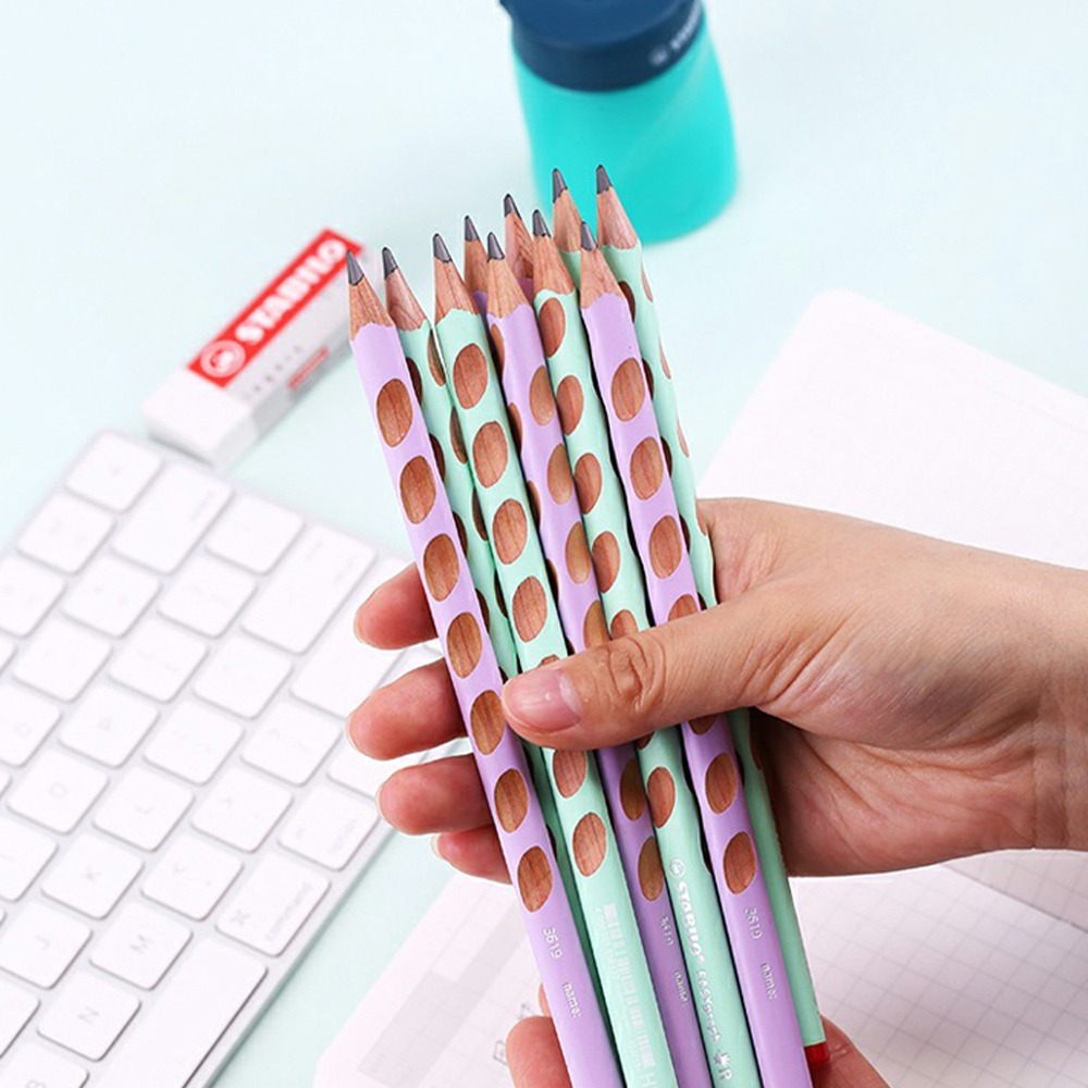 ｜買到吃手手｜德國 天鵝 SATBILO 粉彩洞洞鉛筆HB 左手/右手 鉛筆-細節圖5