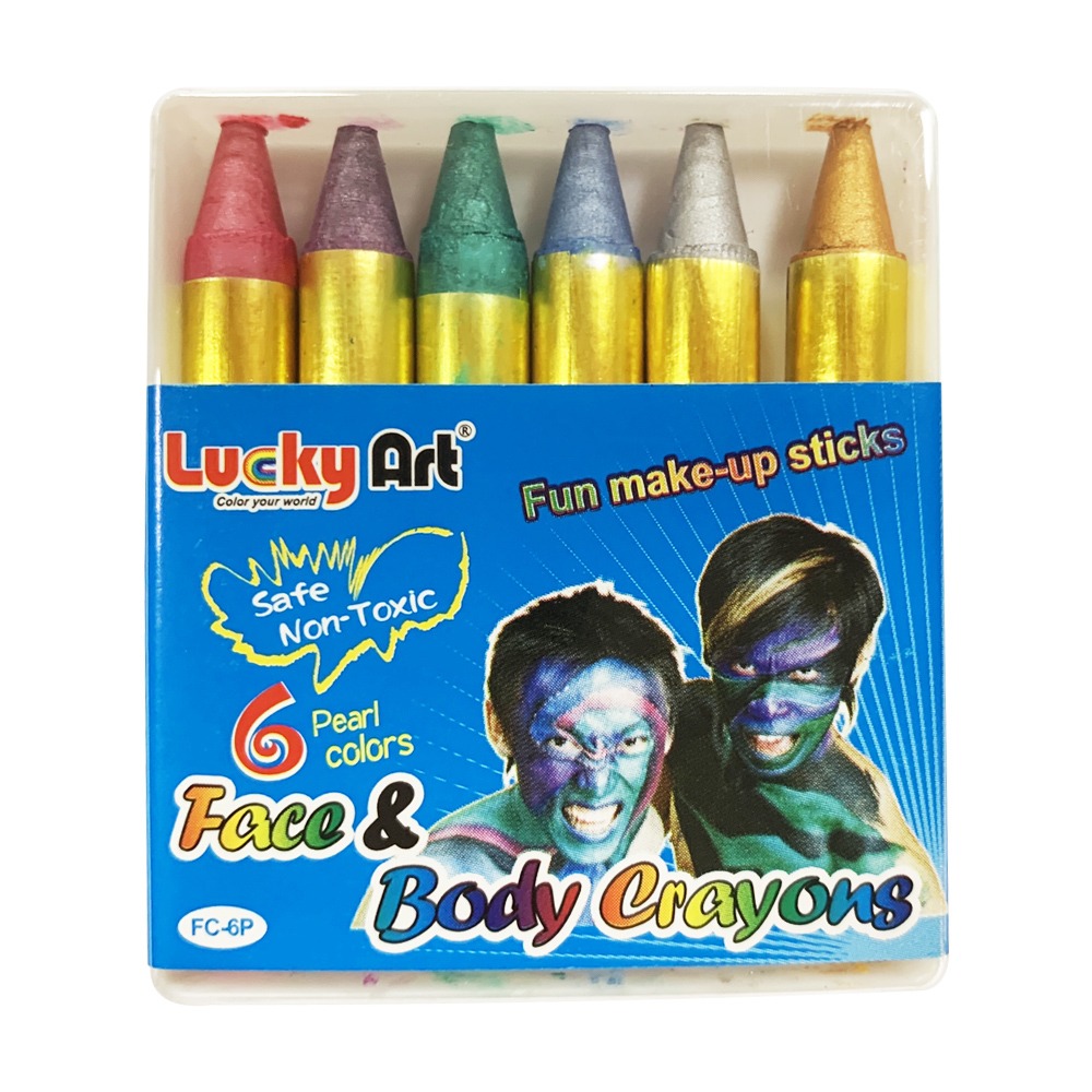 ｜買到吃手手｜AP 普思 人體彩繪筆  萬聖節 派對活動 條狀 LFC 6色 / 12色 主色 螢光 珍珠色-規格圖1