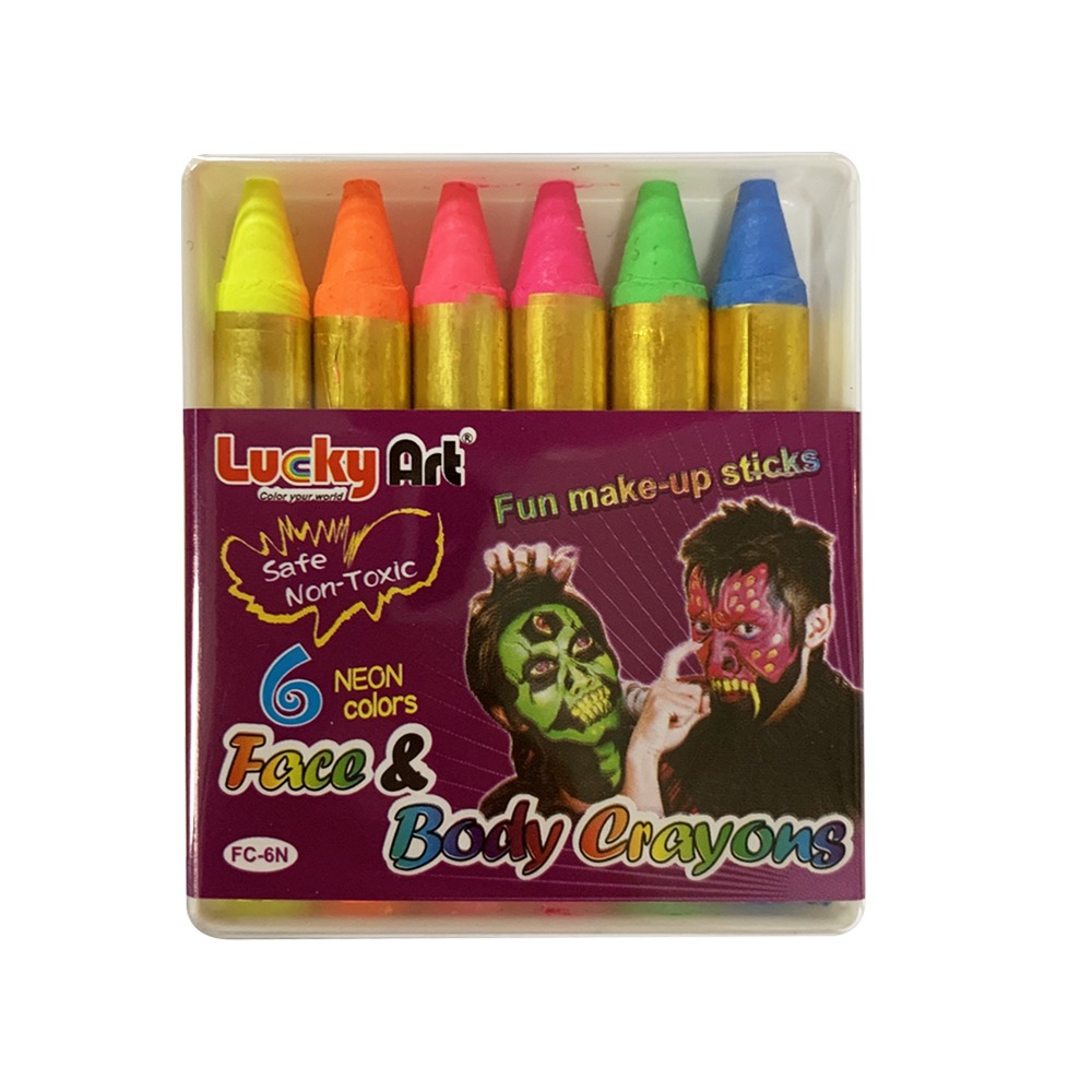 ｜買到吃手手｜AP 普思 人體彩繪筆  萬聖節 派對活動 條狀 LFC 6色 / 12色 主色 螢光 珍珠色-規格圖1