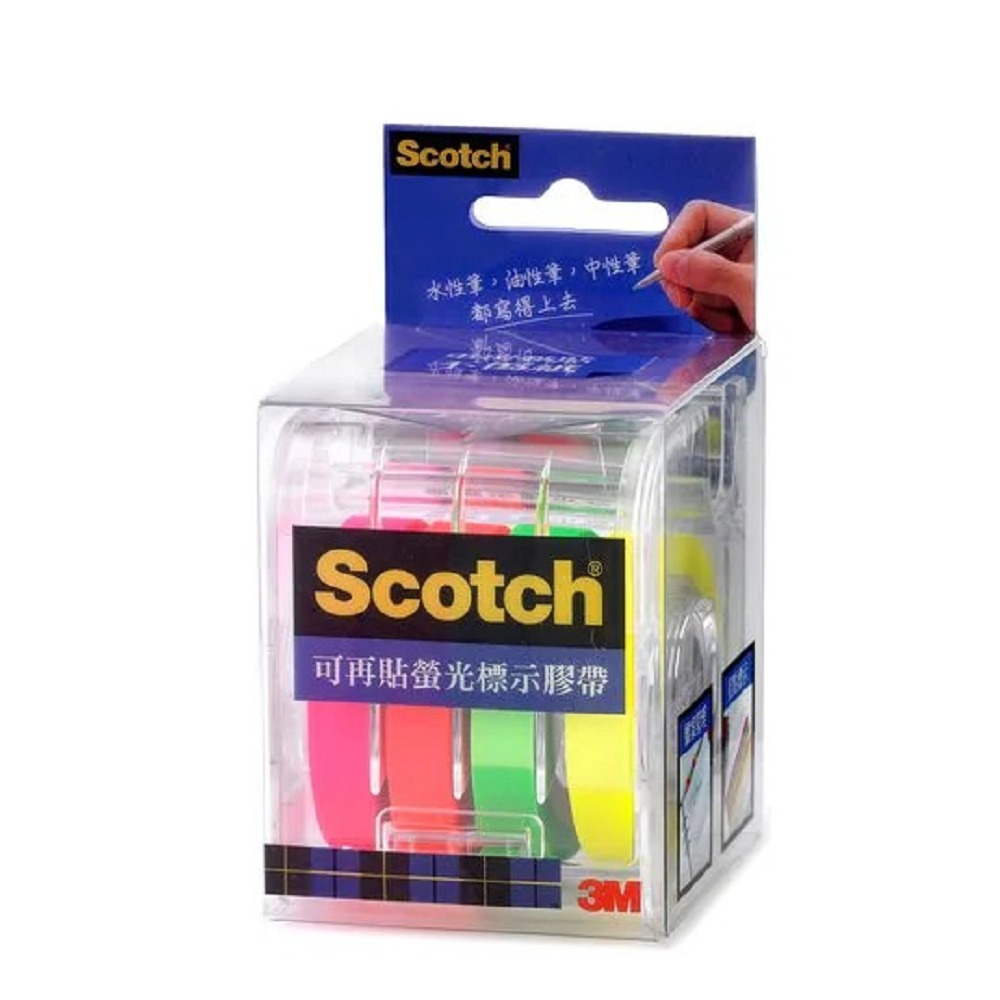 ｜買到吃手手｜3M Scotch 812 可再貼螢光標示膠帶 可透視可書寫不傷紙 標示膠帶補充包-規格圖4