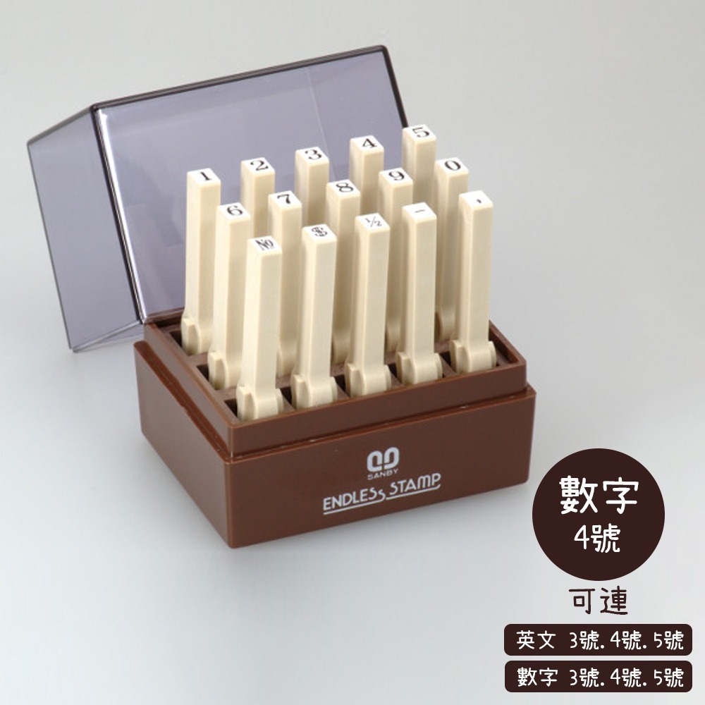 ｜買到吃手手｜日本三美 SANBY 13EN S1~S6 數字連結章 (明朝體) 15入 數字印章 日期章 數字章-規格圖4