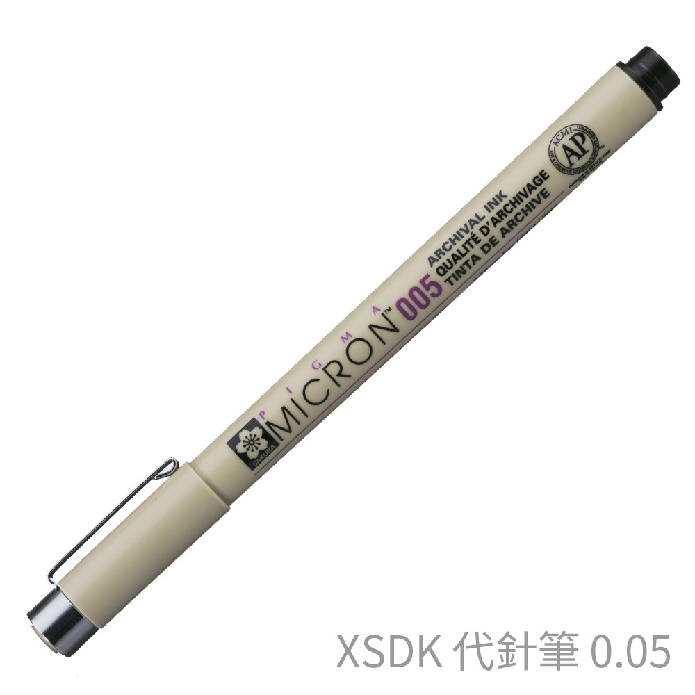 ｜文具管家｜櫻花 SAKURA XSDK 代針筆 黑色 0.05 0.1-0.8-規格圖1