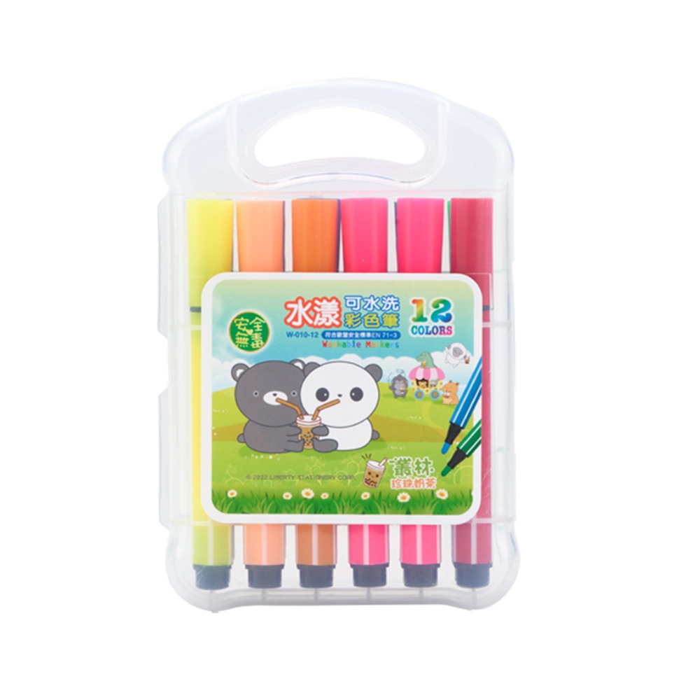 ｜買到吃手手｜利百代 W-010 水漾可水洗彩色筆 12色/24色 六角桿 彩色筆 LIBERTY-規格圖5