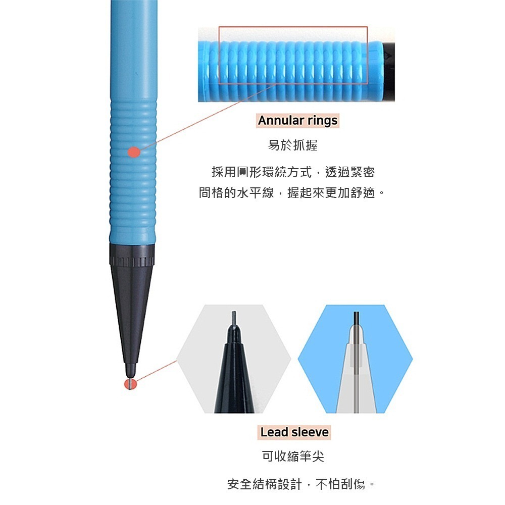 ｜買到吃手手｜飛龍 PENTEL 文具組 中高年級文具組 A105C自動鉛筆 S512螢光筆 BLN-105鋼珠筆 橡擦-細節圖4