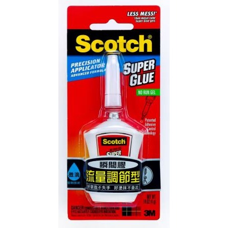 ｜文具管家｜3M™ Scotch® AD124 流量調節型瞬間膠-液狀 AD125 流量調節型瞬間膠-膠狀 瞬間膠-規格圖1