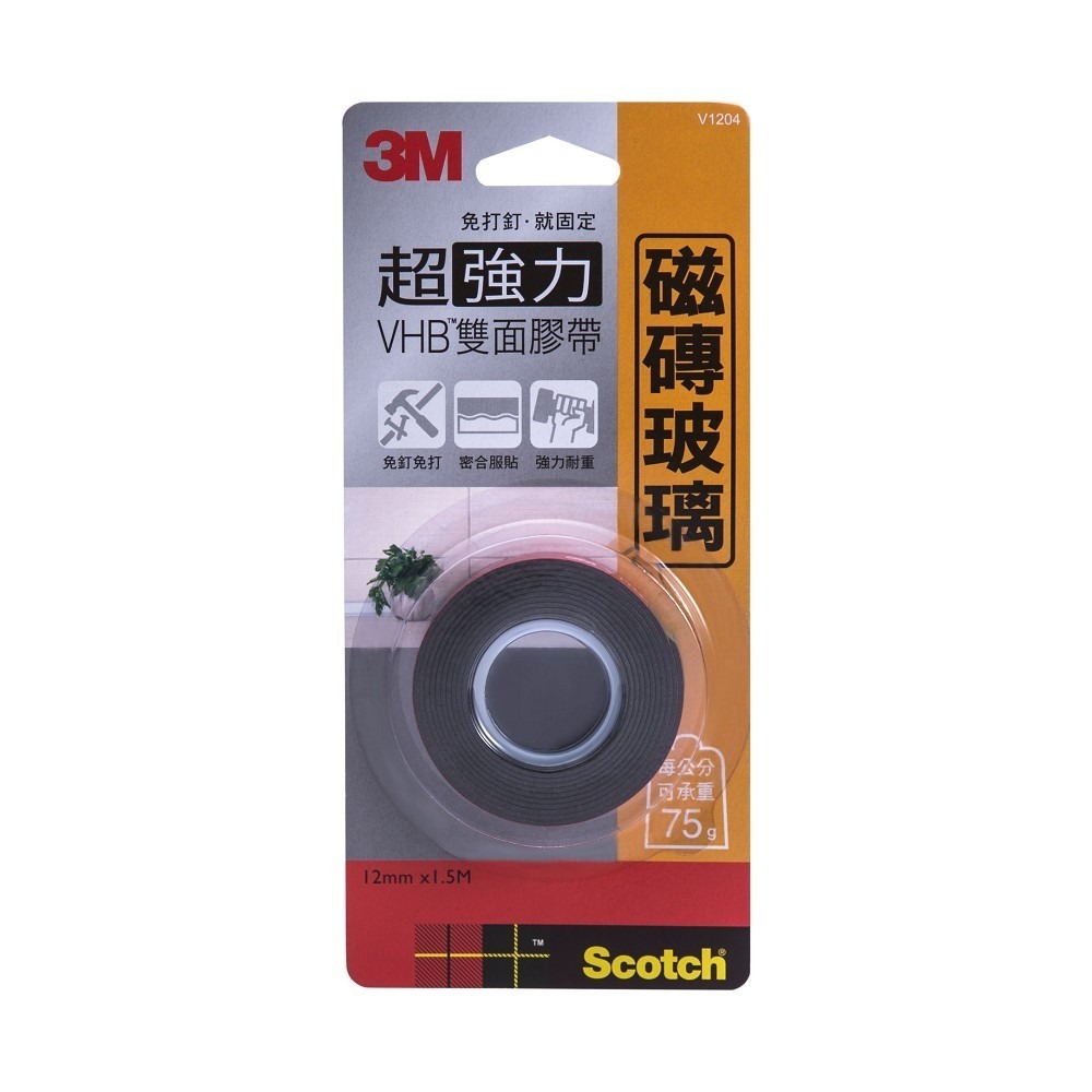 ｜買到吃手手｜3M 超強力雙面膠帶 凹凸面/多用途/透明/金屬用/塑膠用/玻璃用/耐熱/防水/戶外 雙面膠帶-規格圖1