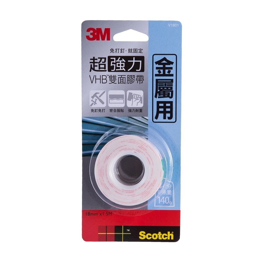 ｜買到吃手手｜3M 超強力雙面膠帶 凹凸面/多用途/透明/金屬用/塑膠用/玻璃用/耐熱/防水/戶外 雙面膠帶-規格圖1