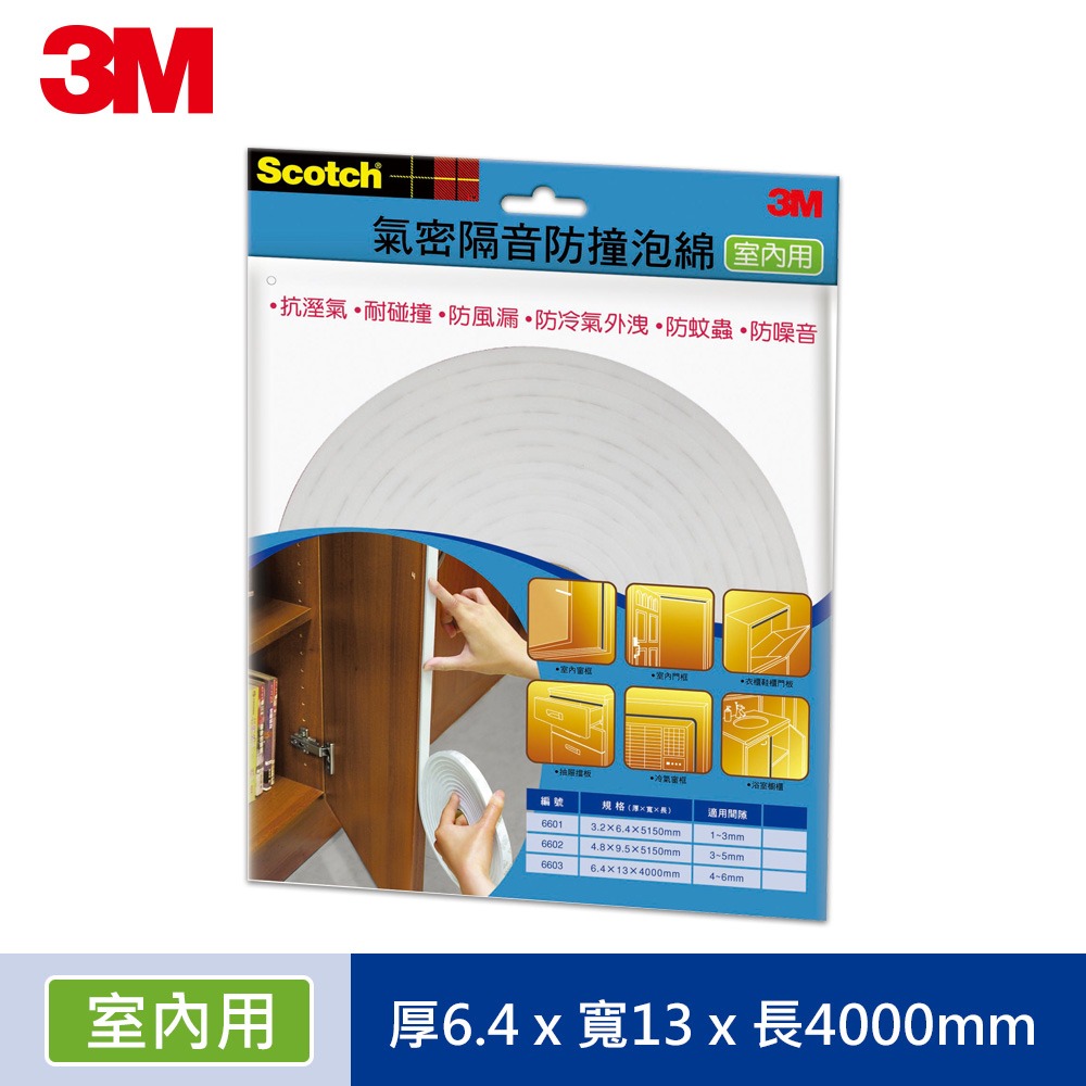 ｜買到吃手手｜3M™ Scotch® 氣密隔音防撞泡棉 室內用/室外用 隔音泡棉-規格圖5