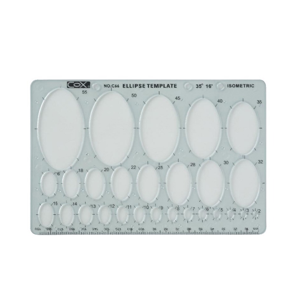 ｜買到吃手手｜COX 三燕 製圖板 C66 橢圓板 C67 圓圈板 C79 幾何圖形板 圓圈板 繪圖模板-規格圖1